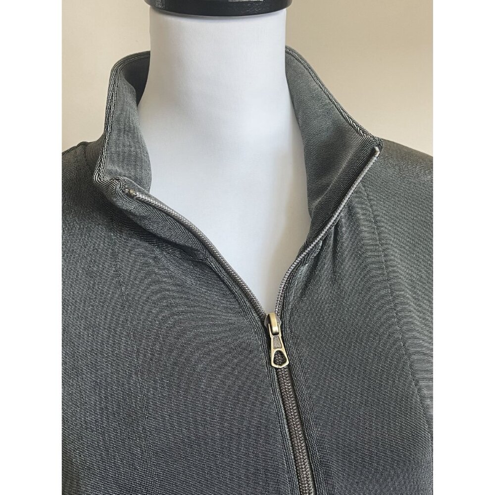 Chico's Travelers XL (3) Moss Green Full Zip Flowy Jacket Travel Lounge Vacay - Picture 6 of 7
